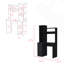 Bureau d'ordinateur Dumas, bureau, noir