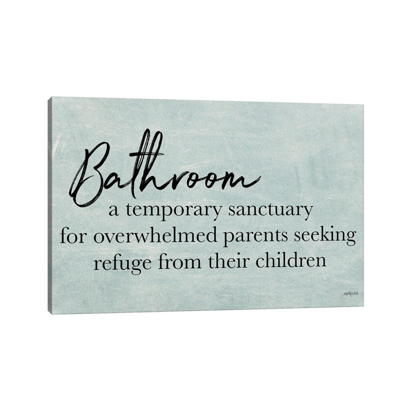 Bathroom by Imperfect Dust - Wrapped Canvas Gallery-Wrapped Canvas Giclée, 20.32 cm H x 30.48 cm W