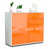 White/High-gloss orange