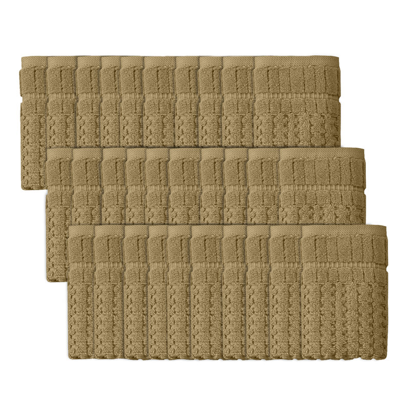Willow 30 Pieces Washcloth Towel Set – 100% Combed Cotton, Premium Quality 630 GSM, Linen, Ultra-Soft & Highly Absorbent (30 Wash Towels)