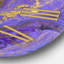 Or et mauve texture ondulée marbrée I - horloge murale moderne-59914321