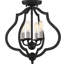 Plafonnier semi-encastré géométrique de style lustre à 4 lumières de 15 po Borger-1554926004
