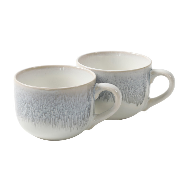 Ensemble de grandes tasses en grès bleu 19,5 onces Wrought Studio ™