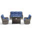 Ensemble de conversation pour canapé d'extérieur en osier avec chaises pivotantes et table de foyer-1937817041-1937817040