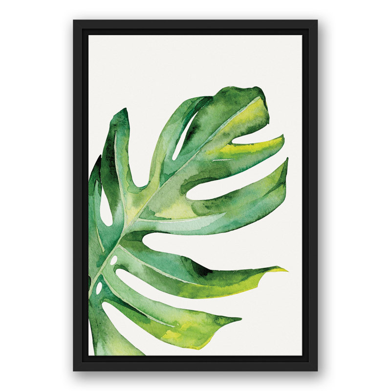 Feuille palm-cadre photo sur toile