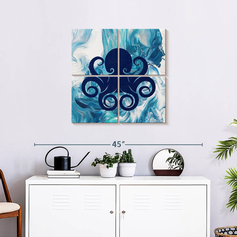 Brampt Abstract Ocean VIII, 26" H x 26" W