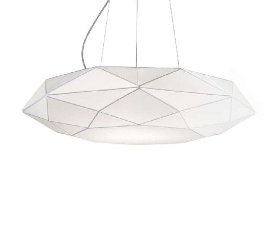 Lustre géométrique à 3 lumières, H 6,7 po x l 31,5 po x P 31,5 po