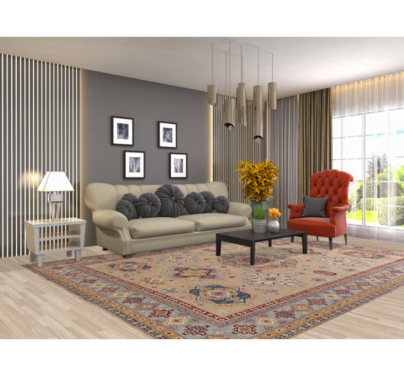 Handmade Kazak Oriental Area Rug