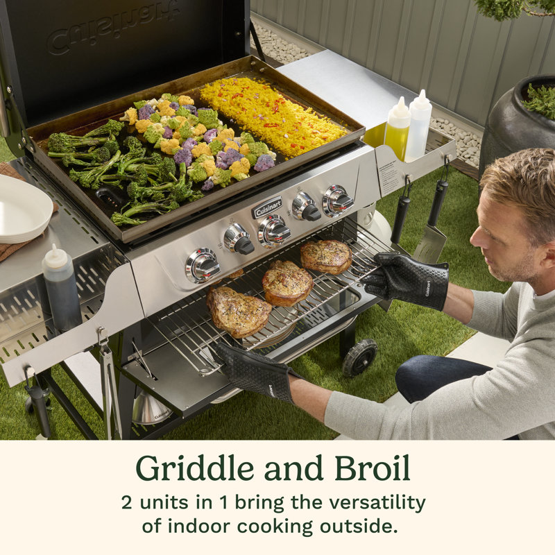 28" Outdoor Griddler - 2-in-1 Griddle & Broiler