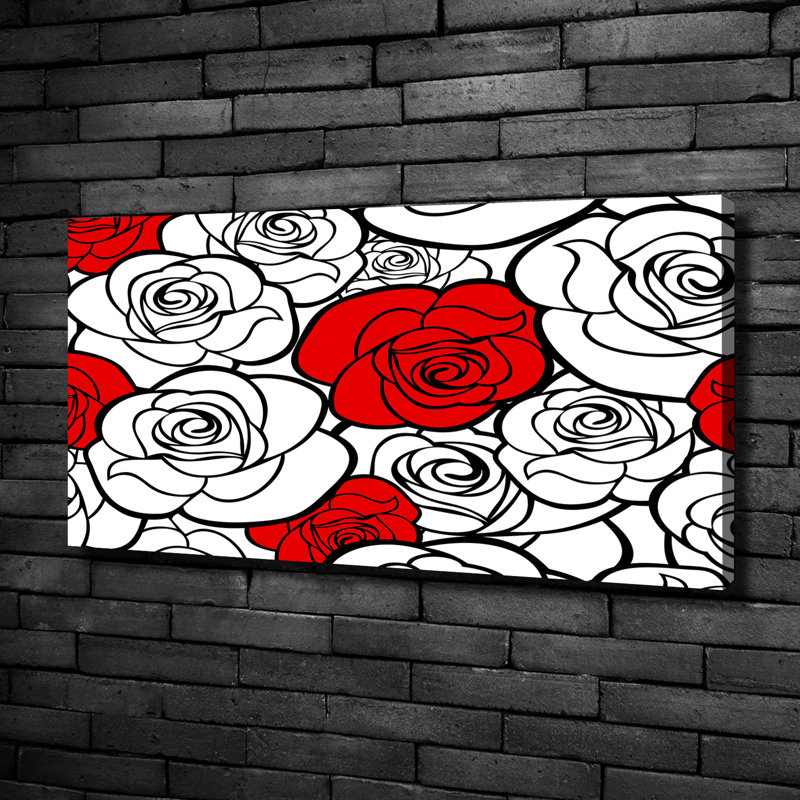 Roses 1 Piece Wrapped Canvas Wall Art