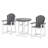  Outdoor Patio Set of Five Pieces (Includes 2 Bar Chairs + 1 Bar Table)-1048618018