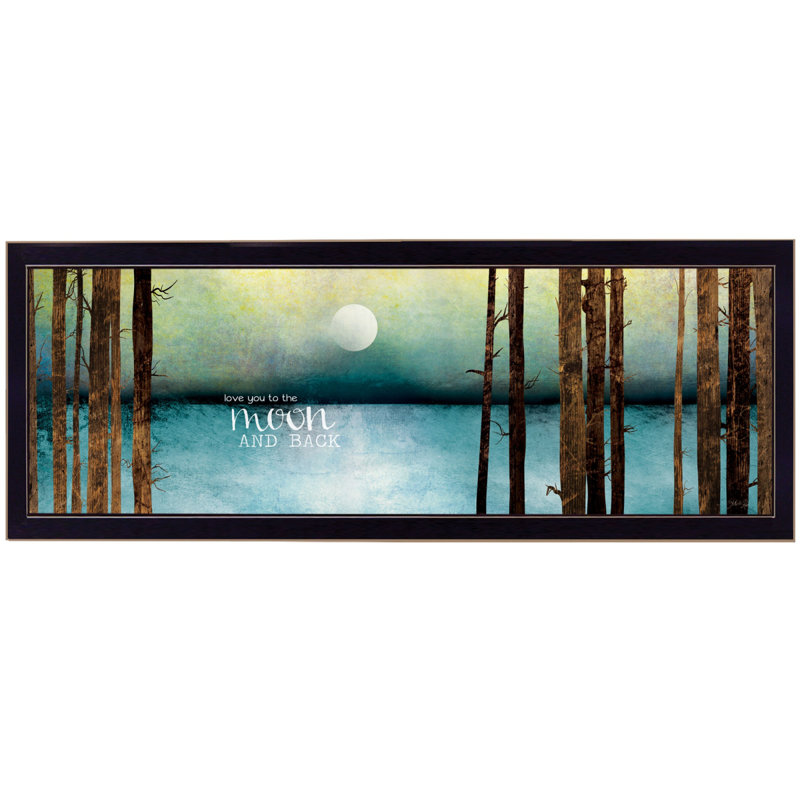 «Love You to the Moon and Back», art mural encadré pour le salon, impression murale par Marla Rae