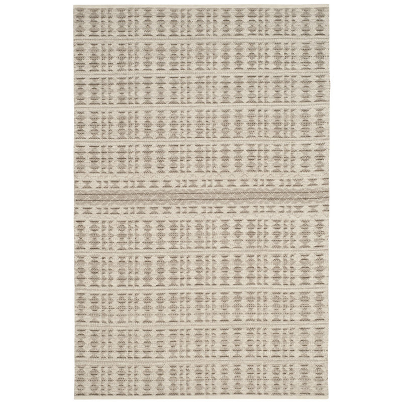 Tapis géométrique en laine / coton tissé à la main Bennett, Rectangle 4 pi x 6 pi