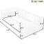 Lit simple en S blanc avec fer, structure, clôture haute à trois côtés, assemblage facile, conception américaine pour la chambre à coucher à installer,