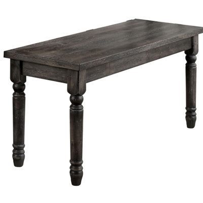 Weathered  Dining Bench With Turned Legs