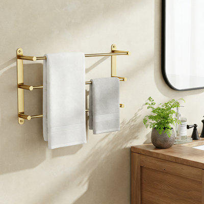 3-Tier Stainless Steel Wall Mounted Towel Rack With Concealed Mounting Hardware