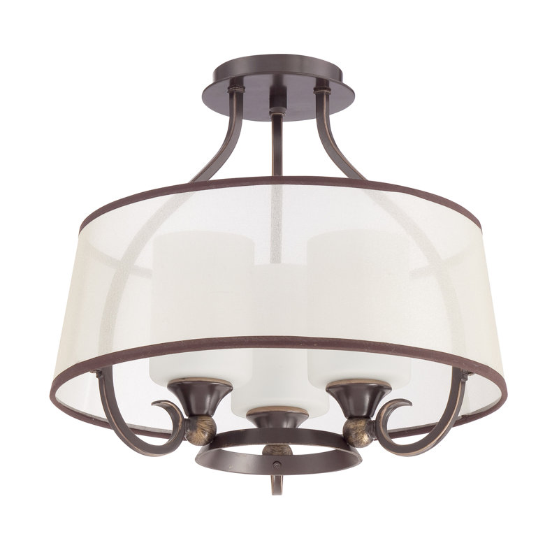 Glass Semi Flush Mount