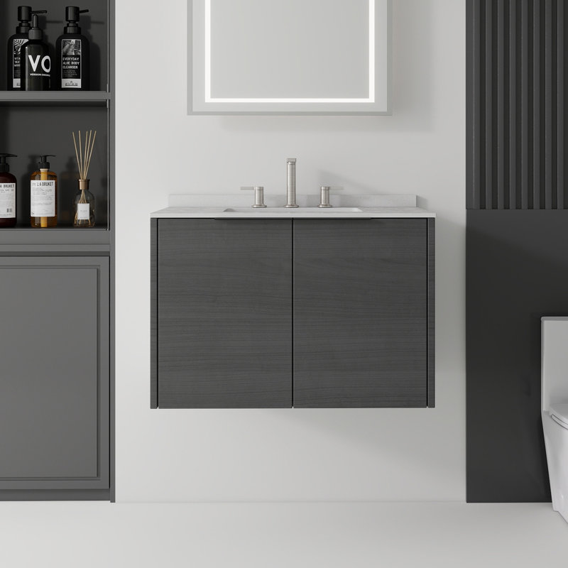 Meuble-lavabo flottant avec lavabo