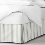 August Stripe Cotton Tailored Bed Skirt