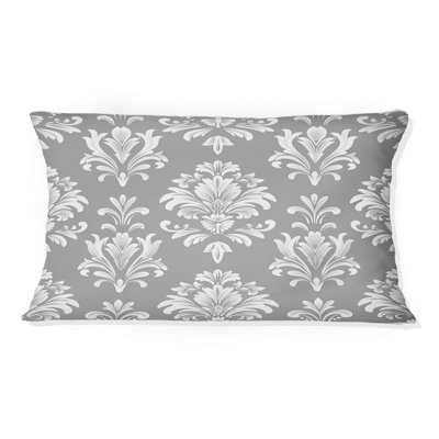 Coussin lombaire gris damassé Glamour Charm II