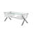 Beverly 4 Drawer - Large Modern Executive Desk with Steel X-shaped Legs – Contemporary Home Office Writing Table-735421736