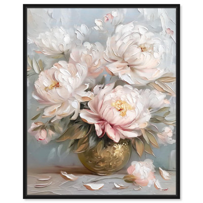 Tender Pink Swirl Canvas Elegant Florals by