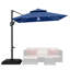 Parasol de patio en porte-à-faux à rotation décalée de 10 pi avec lumières solaires, manivelle et inclinaison pour la cour et la piscine-1631852795