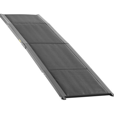 Rampe pour chien, L 71 po x l 17 po, Rampe pliante pour chien de taille moyenne et grande, surface antidérapante, camion d'extérieur portatif, aluminium à haute résistance, dépliable en 15 secondes, voitures à angle allongé, long et large, convient
