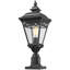 Lampadaire d'extérieur de 22 pouces avec verre ensemencé, homologué ETL, noir mat - base d'ampoule et de pilier non incluse