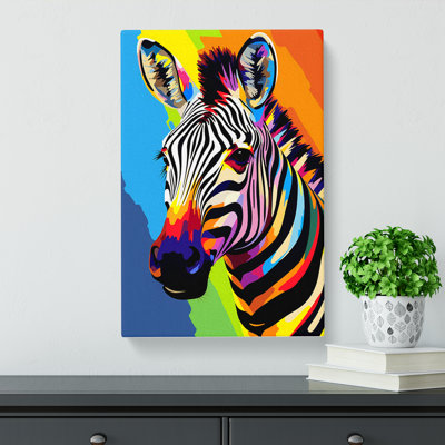 Zebra Pop - Wrapped Canvas