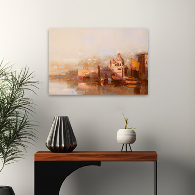 Paysage urbain de Venise, Italie, art abstrait, art contemporain