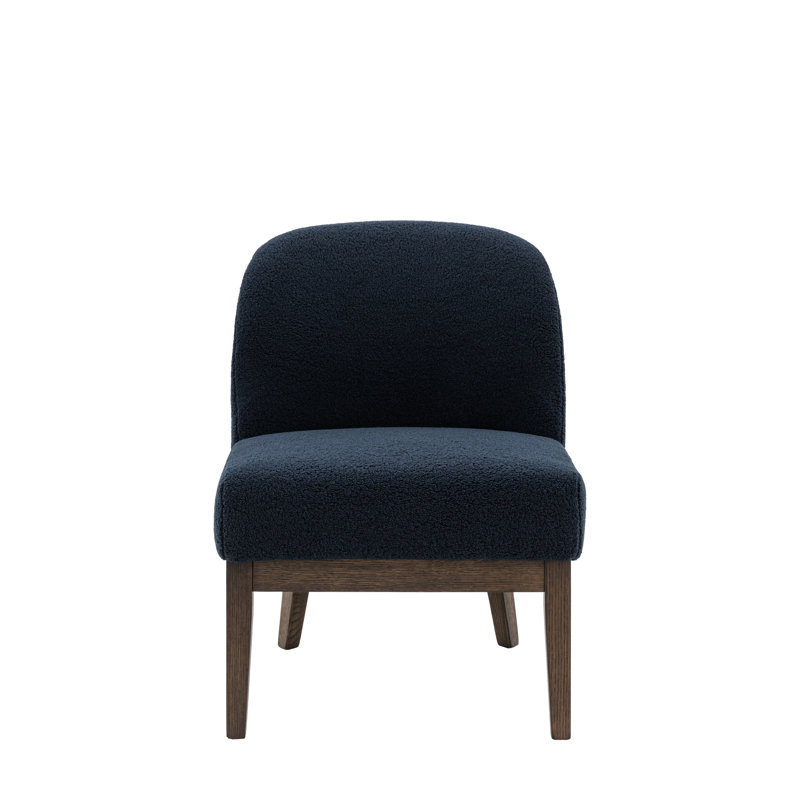 Mathusha Upholstered Side Chair, Blue, Brown