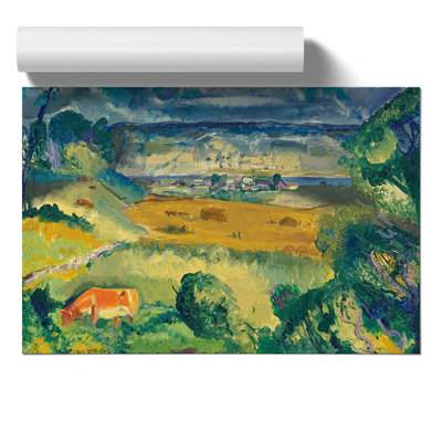 Harvest Landscape by George Bellows - Frameless Print