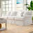 Pike 85" Rolled Arm Slipcovered Sofa with Reversible Cushions-92973084