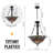 3 - Light Dimmable Geometric Chandelier
