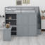 Lit mezzanine avec garde-robe, bureau et tablettes-1583836306
