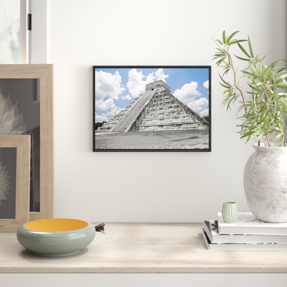 Gerahmtes Wandbild beeindruckende Maya Pyramide