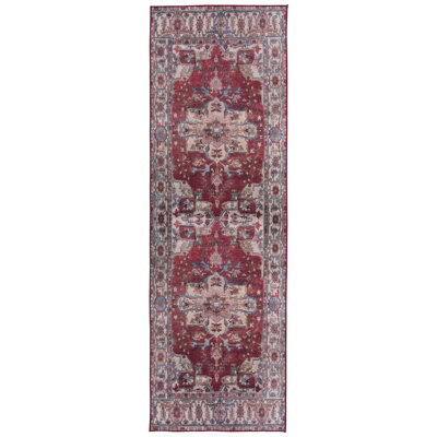Sonia Oriental Red/Beige Power Loom Area Rug