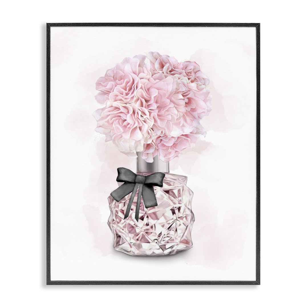 'Pink Flower Perfume Glam Fashion' by Ziwei Li House of Hampton® Frame 