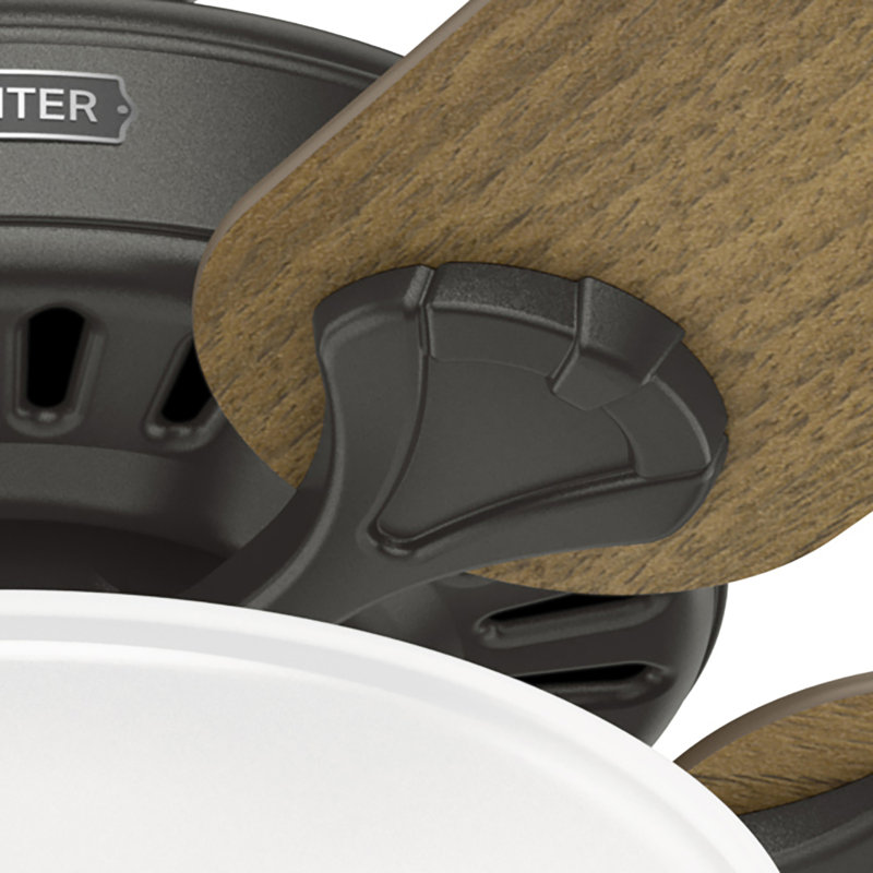 Hunter 52 Inch Pro's Best Energy Star® Ceiling Fan With Lights And Pull Chains, Dark Brown Wood/Espresso Wood, Bronze