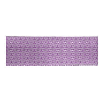 Tapis de zone rose pâle triangles à la main