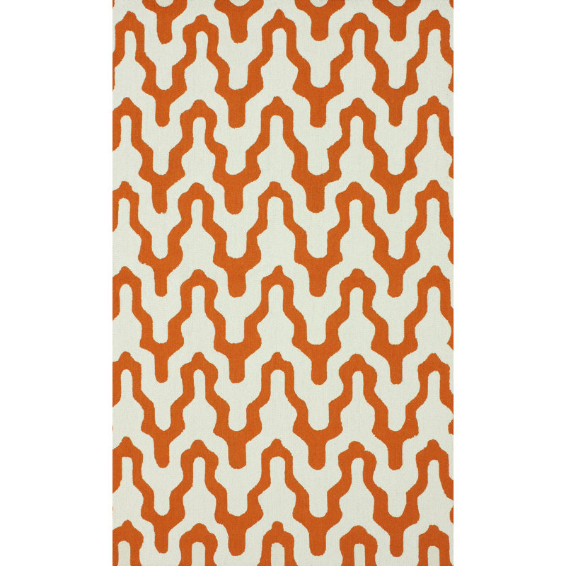 Tapis orange Dempsey Rhonda, Rectangle 5 pi x 8 pi