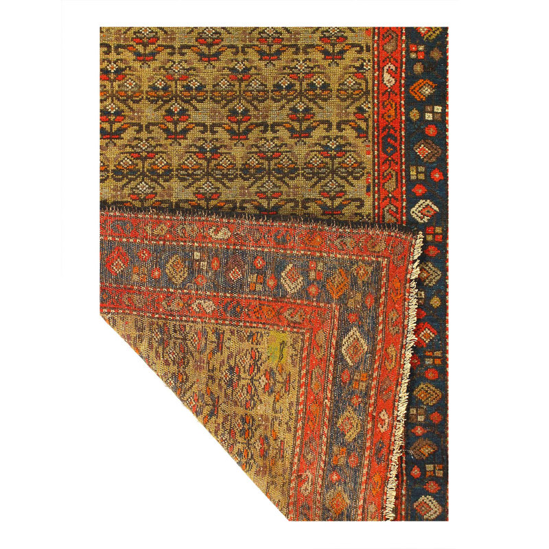 Gold Persian Antique Runner 3'x 12'4"