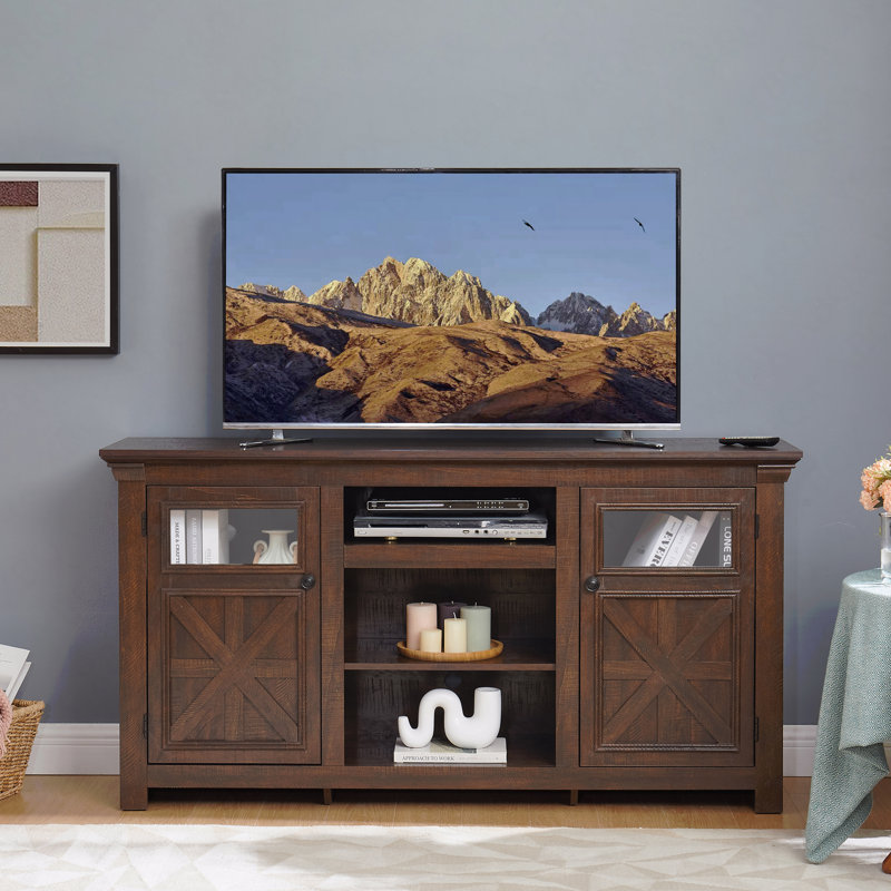 2 Doors Cabinet Farmhouse Cabinet, Farmhouse TV Stand Barn Design,Modern Farmhouse TV Media Stand, Large Barn Inspired Home Entertainment Console, 60.23"W*15.35"D*31.7"H