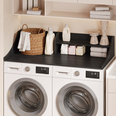 2-Layer Washer Dryer Countertop ，Laundry Countertop with Storage Shelf