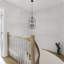 Luminaire suspendu style lanterne de campagne moderne 25 po à 4 lumières, lustre de vestibule réglable, finition chêne gris