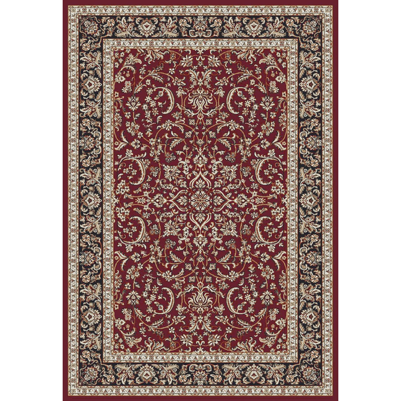 Noble Traditional Floral Red/Burgundy Area Rug, Rectangle 7'9" x 11'6"
