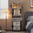 Makeup Vanity Set with LED Lights and Power Outlets-507349880