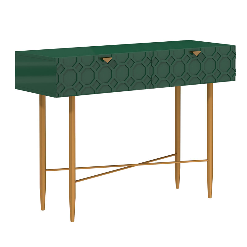 Araneli 42'' Console Table, Green
