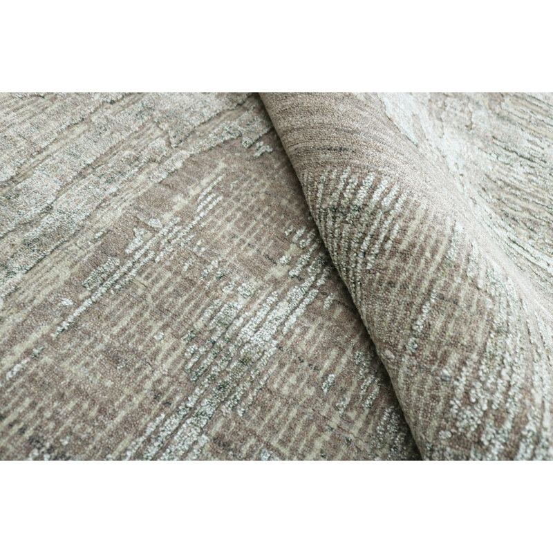 Linen Abstract Area Rug, Rectangle 10' x 14'